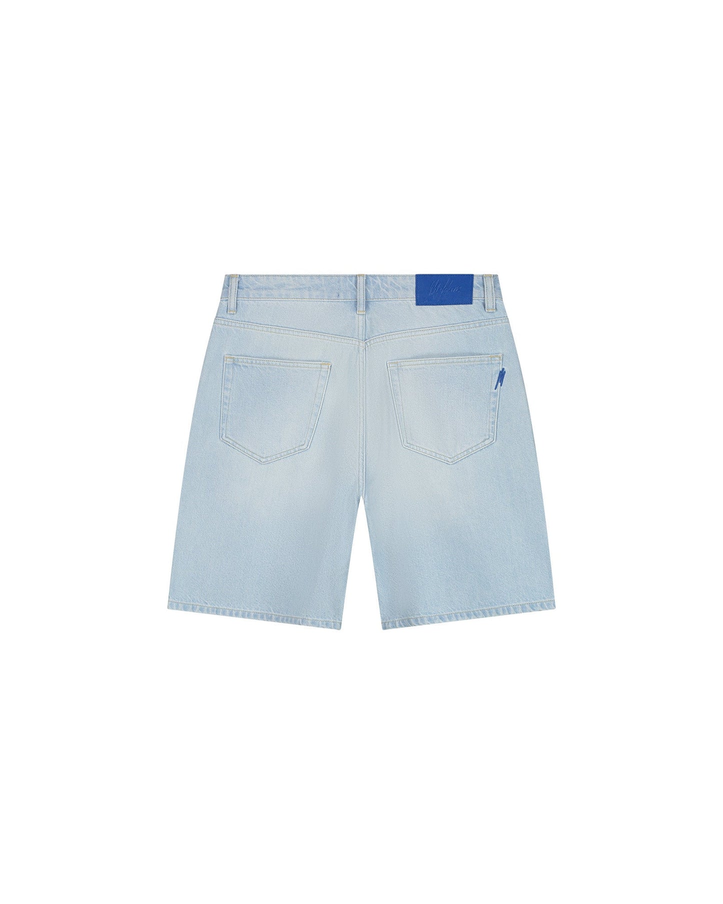 Malelions Men Straight Fit Denim Shorts - Light Blue