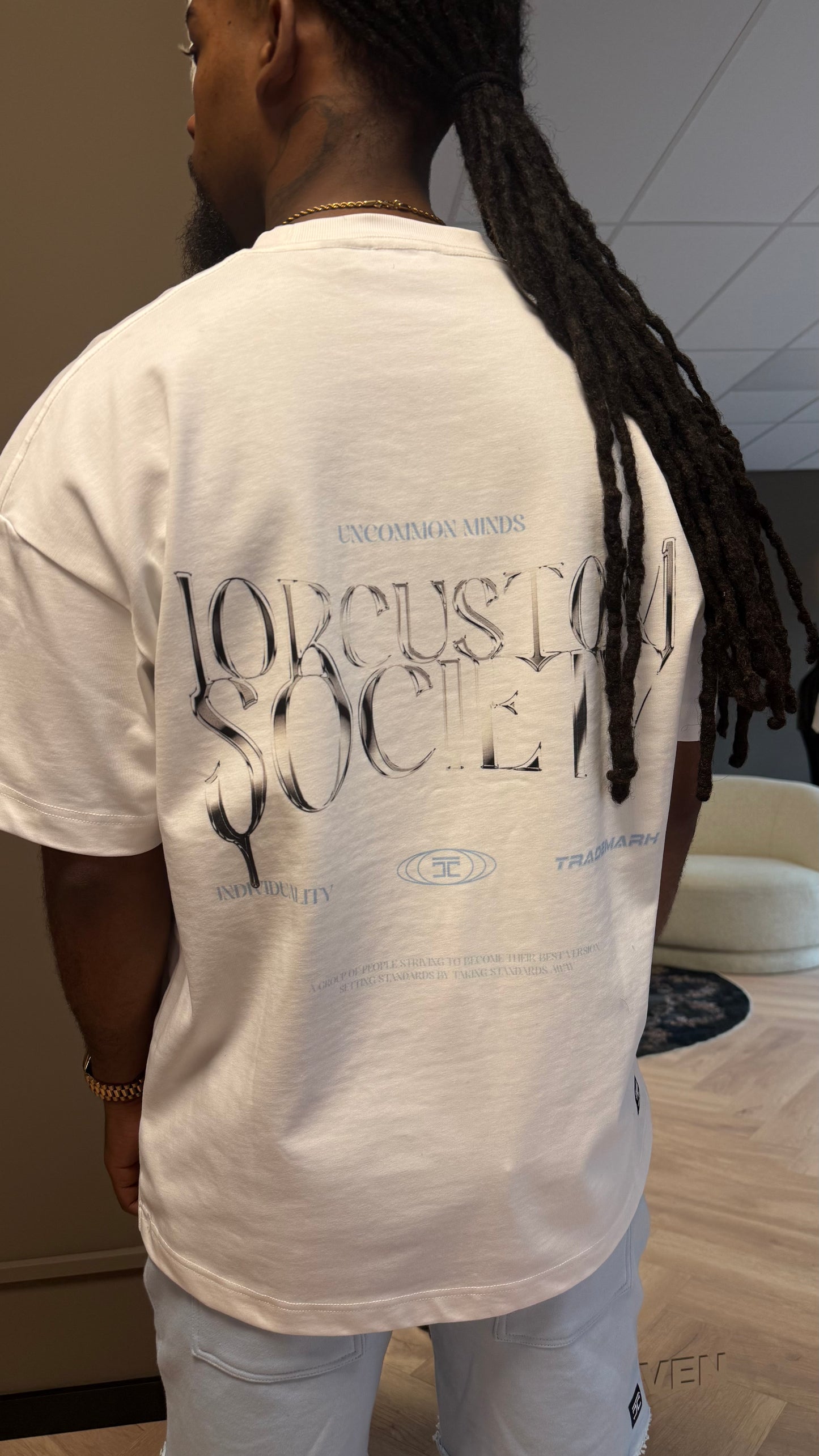 Jorcustom Summer Set Loose Fit T-Shirt White/Blue