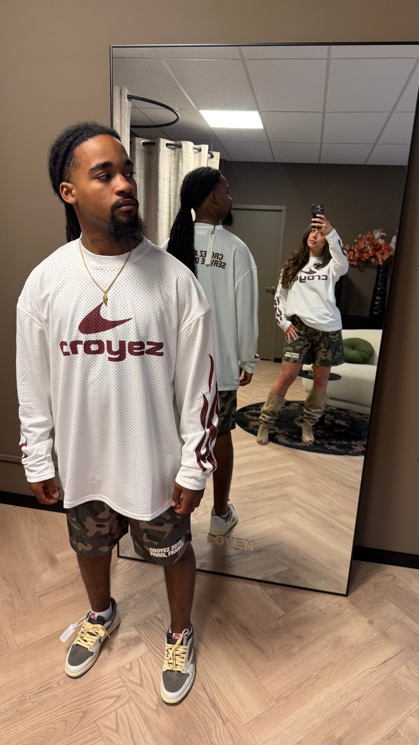 Croyez Service Dept Longsleeve Off-White/Cherry