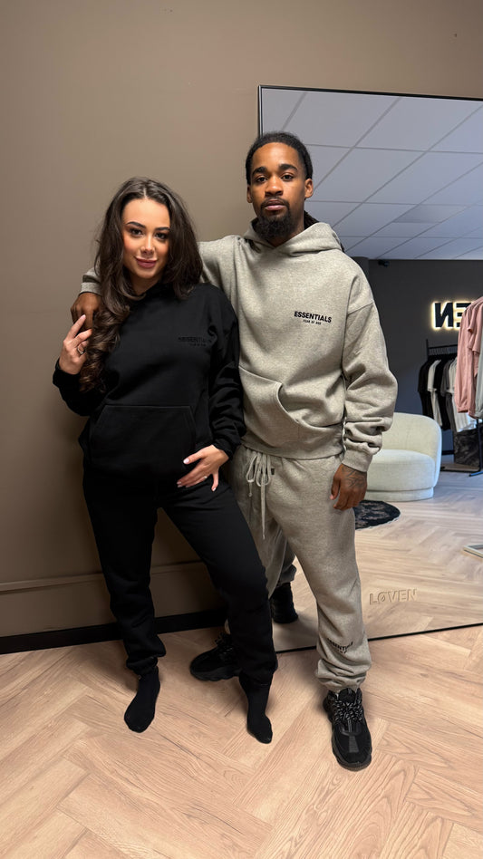 Essentials Dark Oatmeal Hoodie