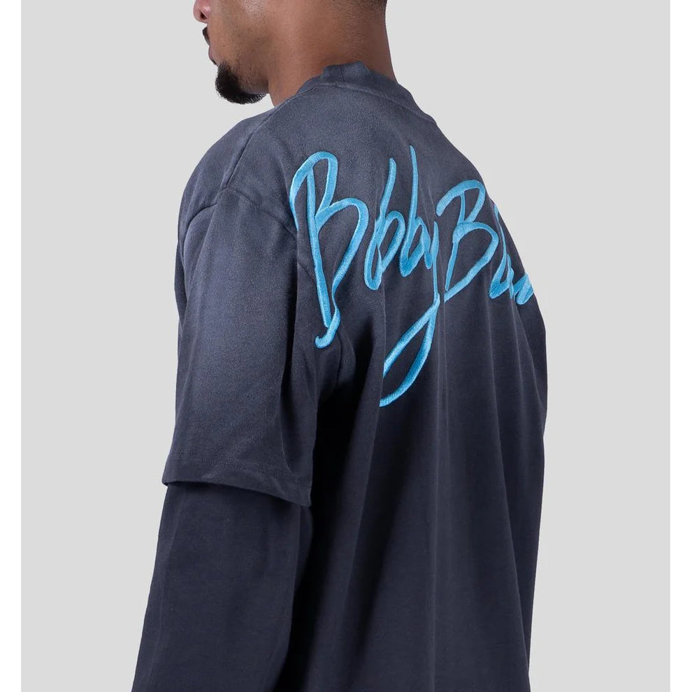 Bobby Blanks Brixton Double Layer Grey/Aqua Longsleeve