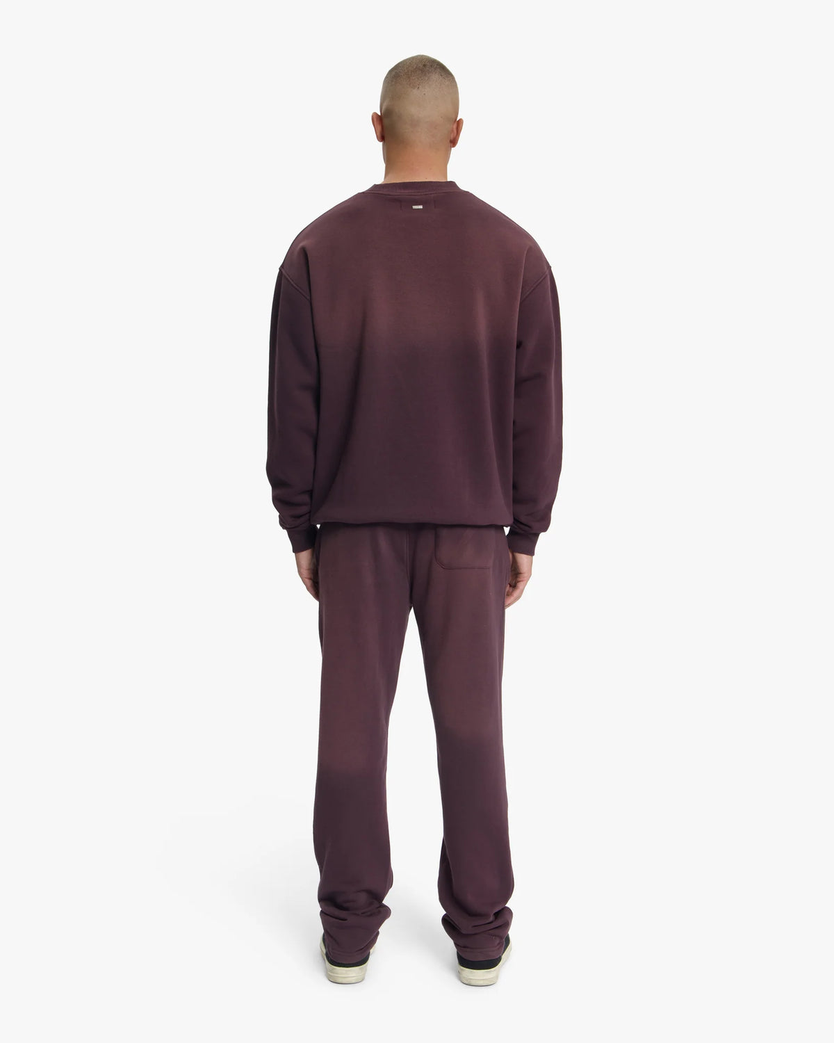 Croyez Studio Faded Straight Leg Sweatpants Raisin Red
