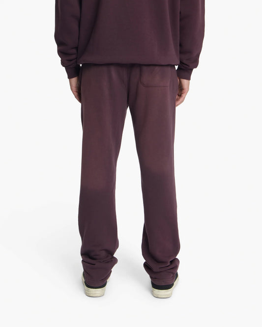 Croyez Studio Faded Straight Leg Sweatpants Raisin Red