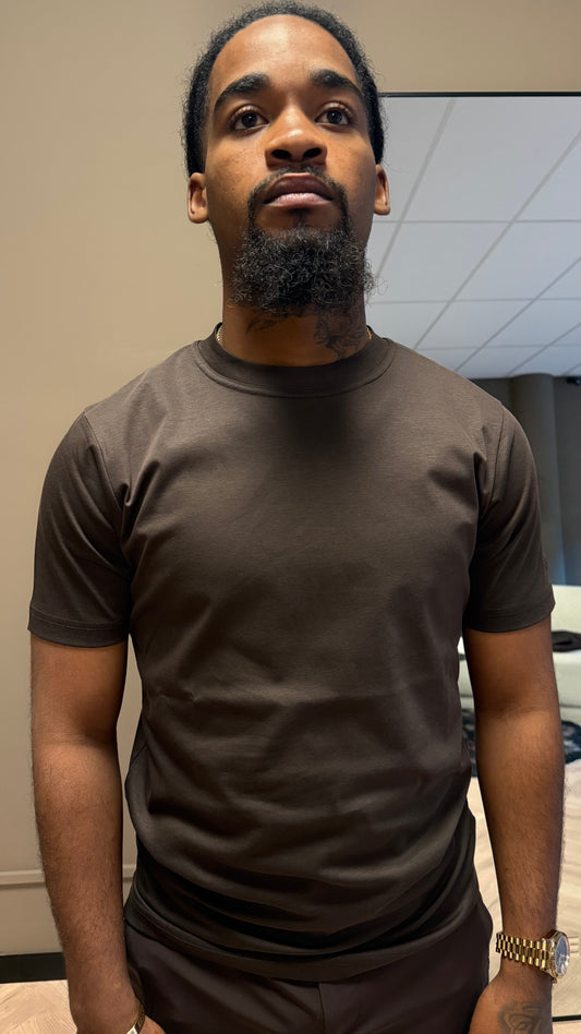 Slim Fit T-Shirt - Brown tria’doro