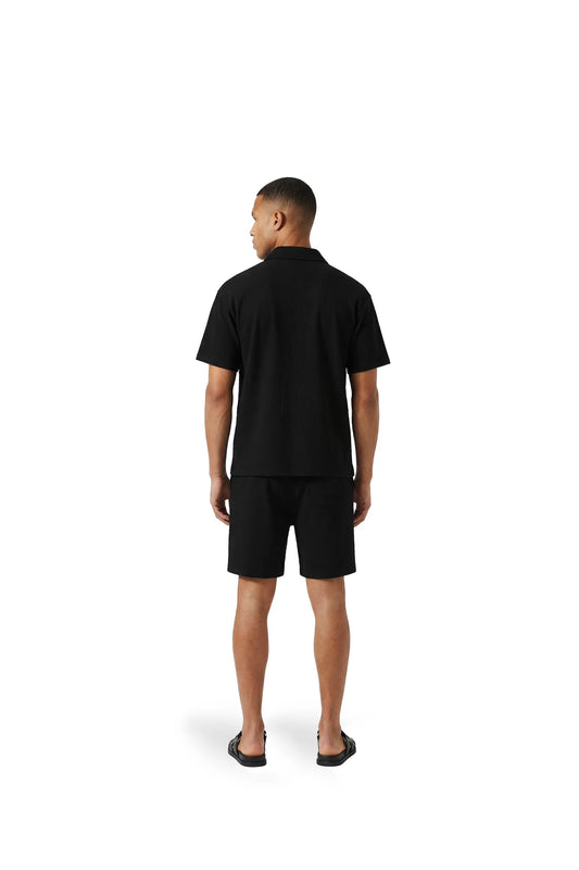 Malelions Men Emblem Seersucker Shorts Black