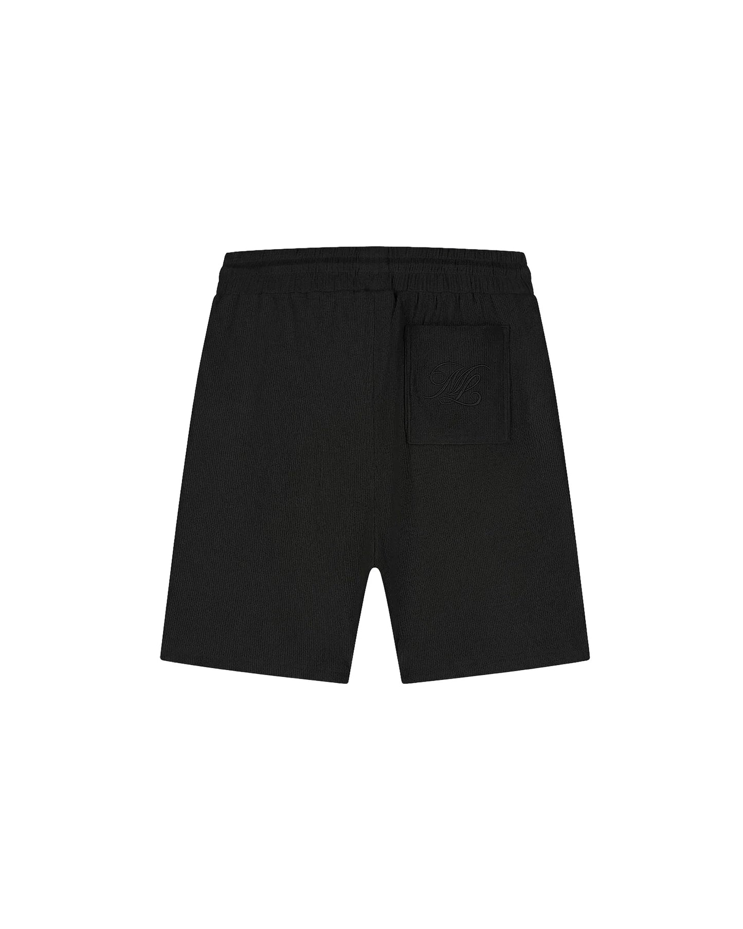Malelions Men Emblem Seersucker Shorts Black