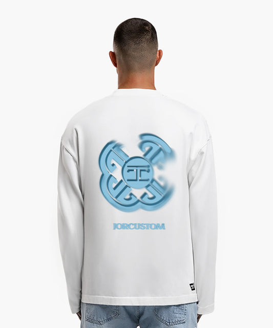 JorCustom Monogram Longsleeve T-Shirt White