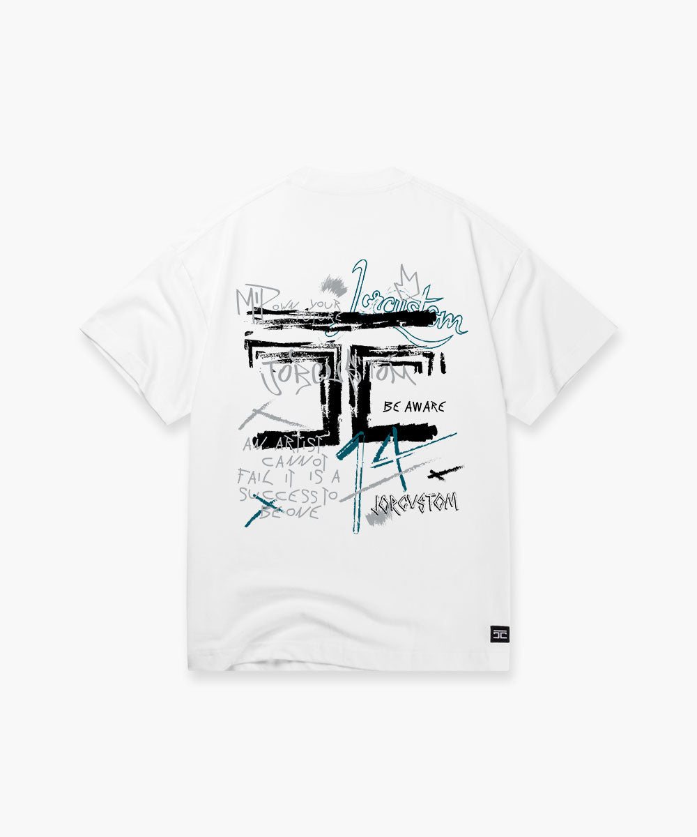 Artist Summer Set Loose Fit T-Shirt - White-Teal