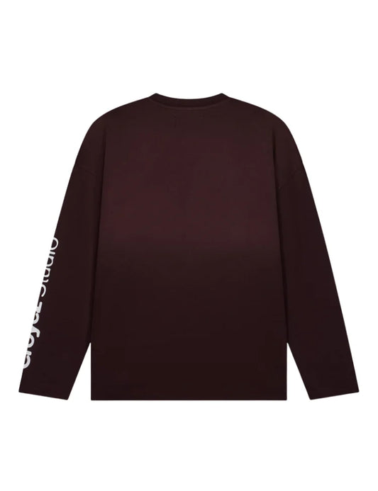 Croyez Studio Faded Longsleeve T-Shirt Raisin Red