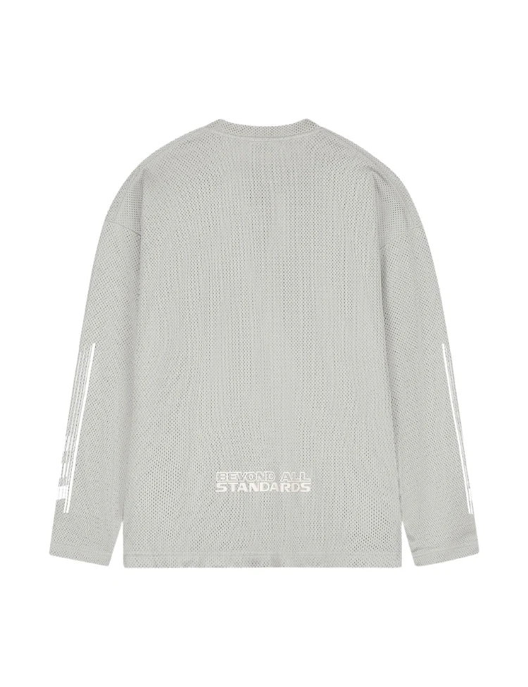Jorcustom Engineered Mesh Longsleeve T-Shirt LightGrey