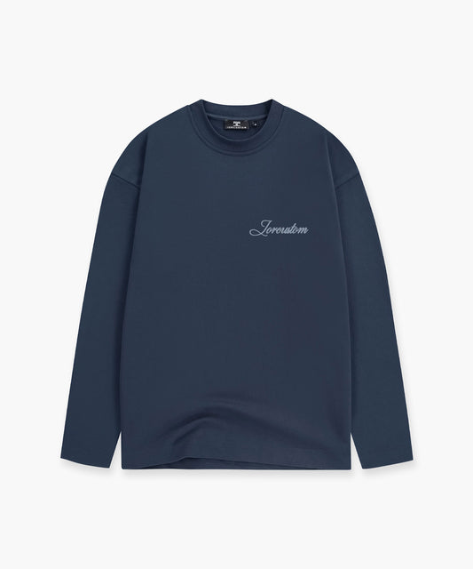 Stitched Longsleeve T-Shirt - midnightblue