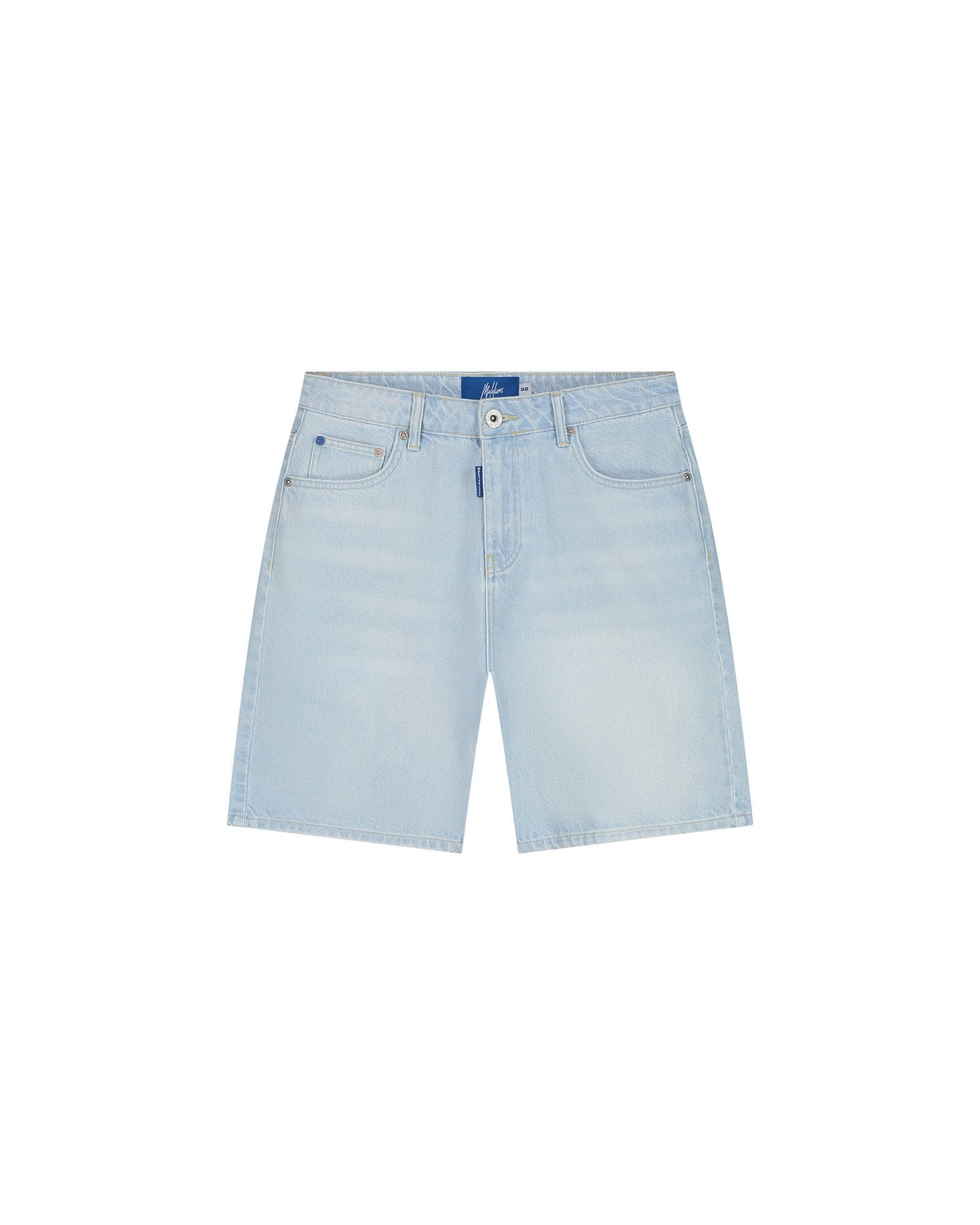 Malelions Men Straight Fit Denim Shorts - Light Blue