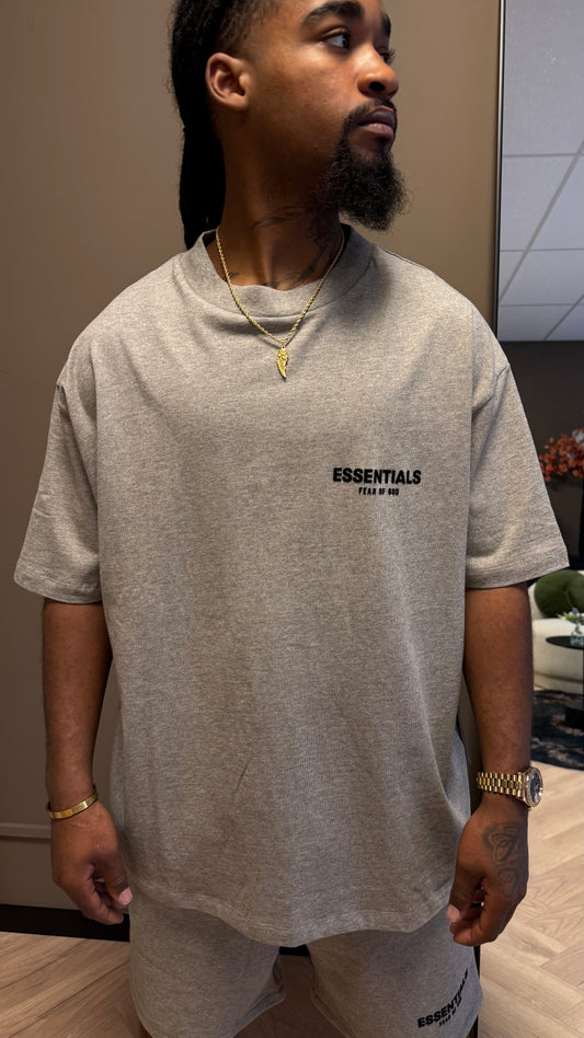 Essentials Dark Oatmeal T-Shirt Grey
