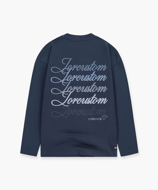 Stitched Longsleeve T-Shirt - midnightblue