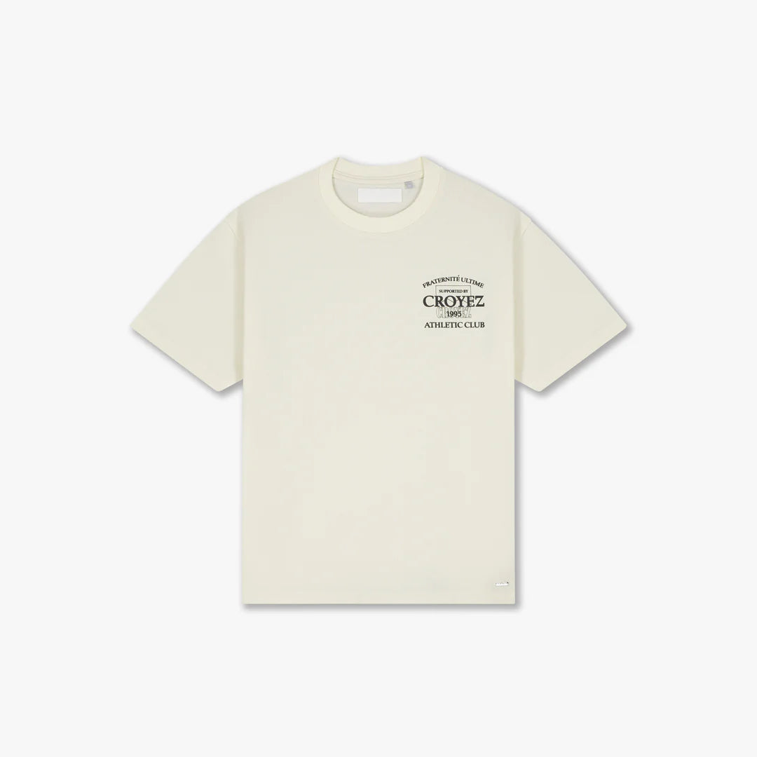 Croyez Overlay Fraternite T-Shirt - Off-White
