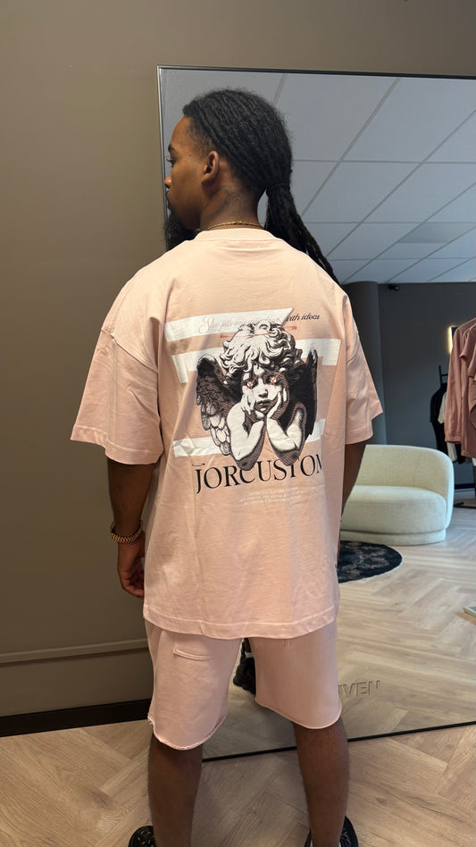 Jorcustom Summer Set Loose Fit T-Shirt Ash Pink