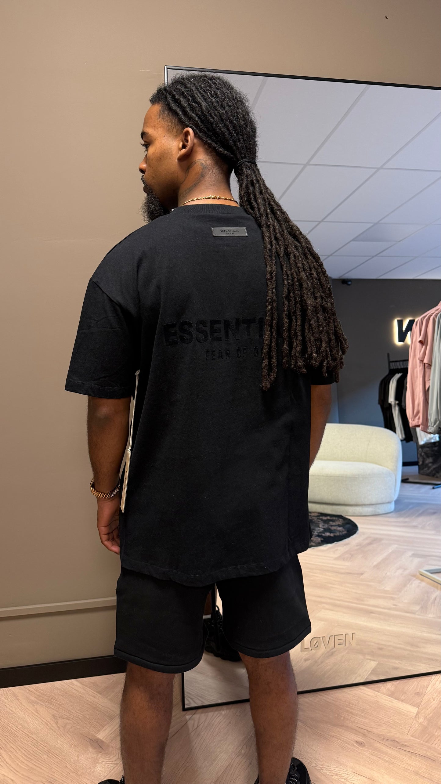 Essentials Stretch Limo T-Shirt Zwart