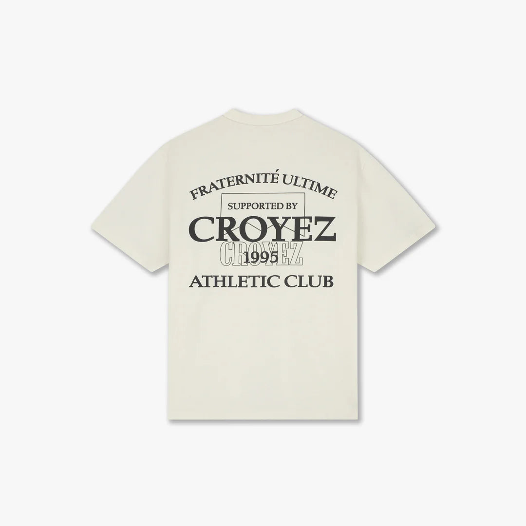 Croyez Overlay Fraternite T-Shirt - Off-White