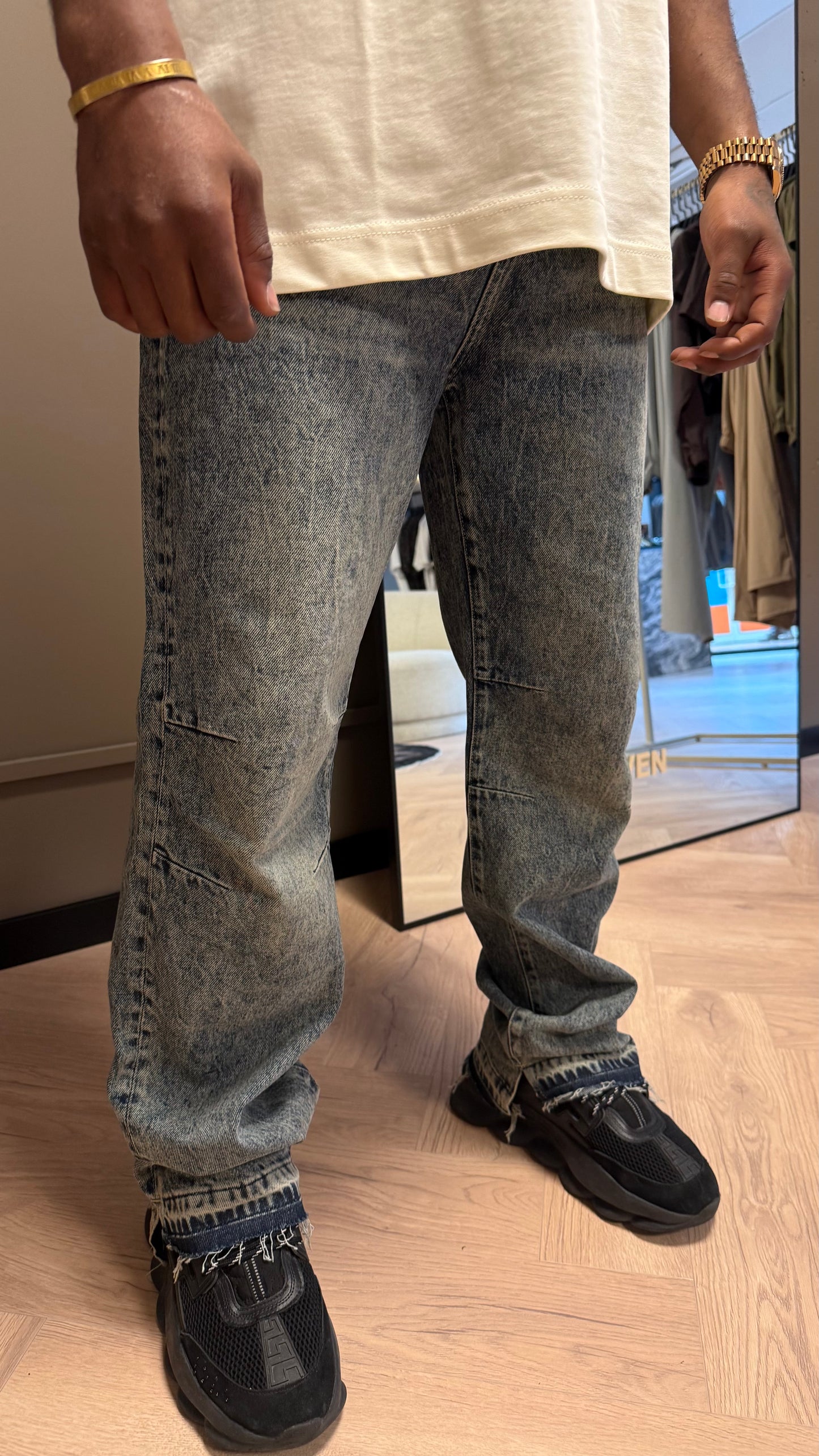 Croyez CD1 Stepped HEM Jeans Light Blue