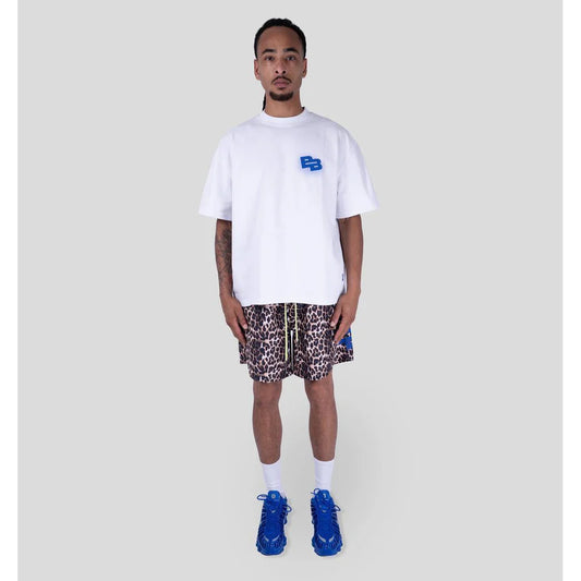 Bobby Blanks Banner Tee White/Cobalt T-Shirt