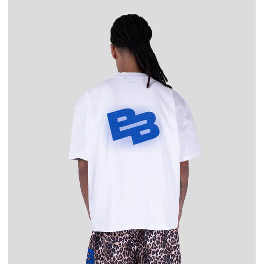 Bobby Blanks Banner Tee White/Cobalt T-Shirt