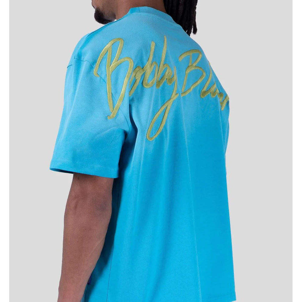 Bobby Blanks Brixton Tee Aqua/Chartreuse  T-Shirt