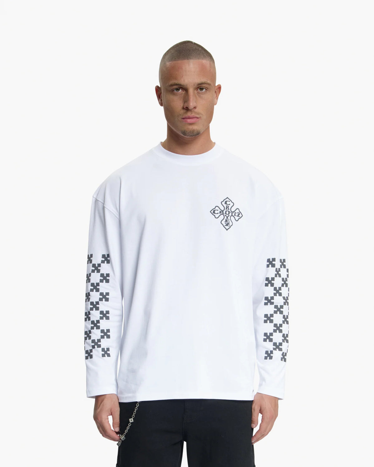 Croyez Cross Longsleeve T-Shirt White