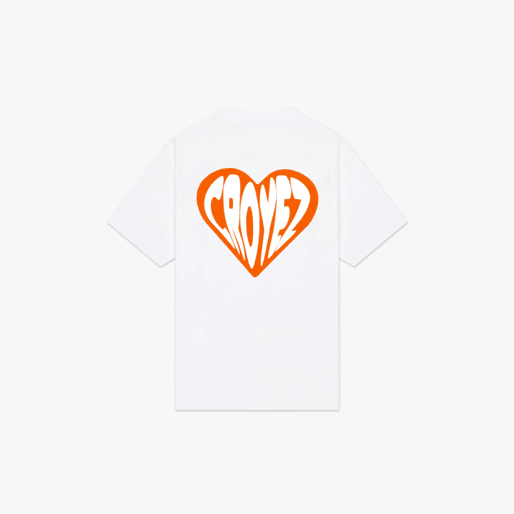 Croyez Puffed Heart T-Shirt - White/Orange