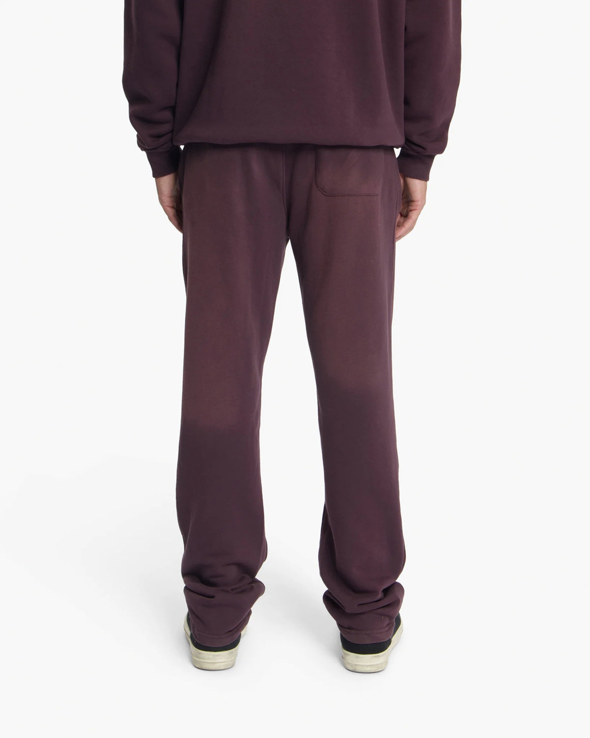 Croyez Studio Faded Straight Leg Sweatpants Raisin Red