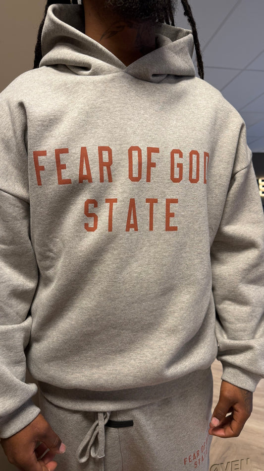 Essentials State Grey Hoodie