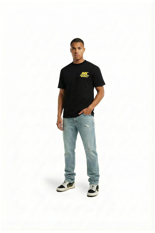 Malelions Men Straight Fit Jeans Light Blue