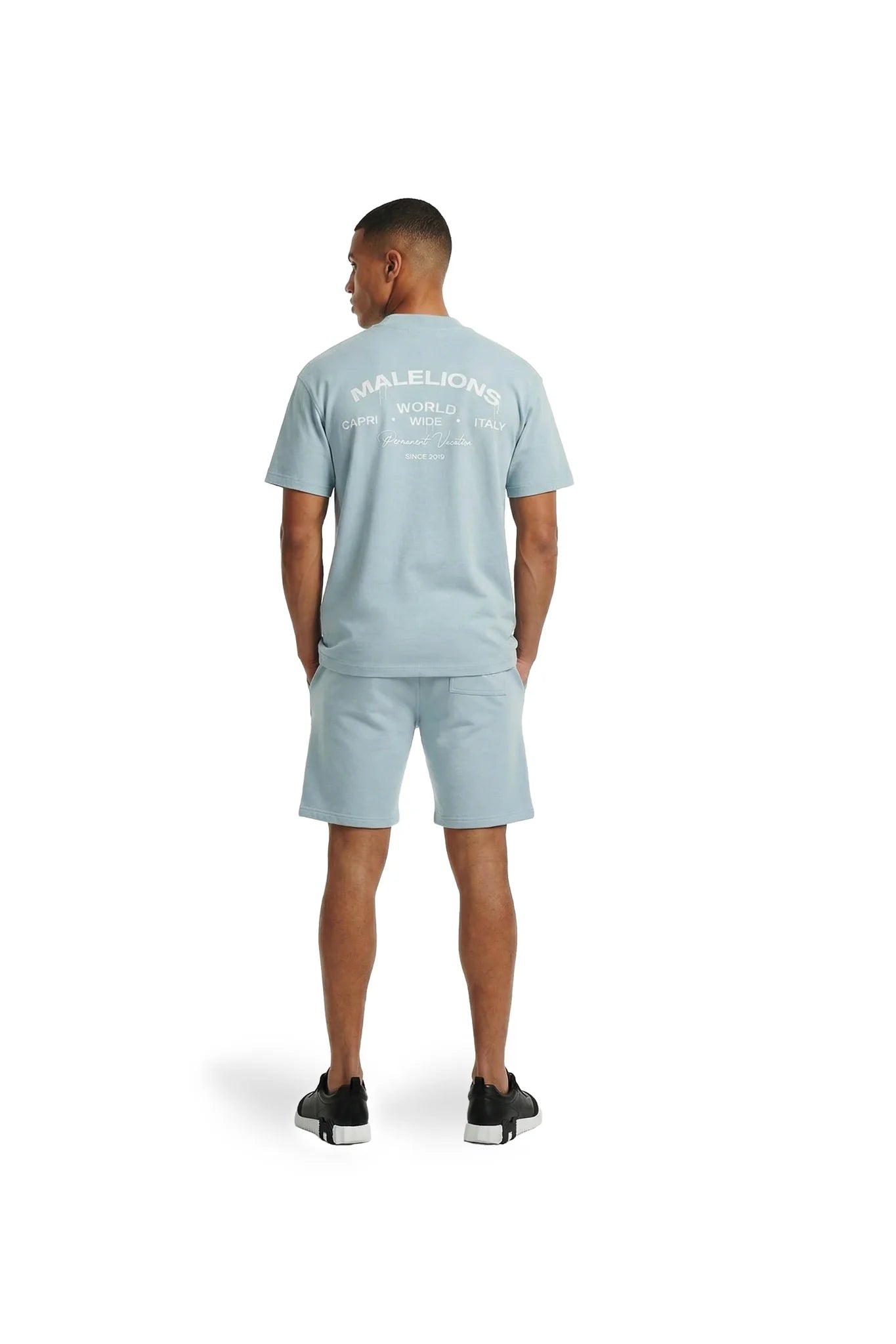 Malelions Men Permanent Vacation T-Shirt Ice Blue