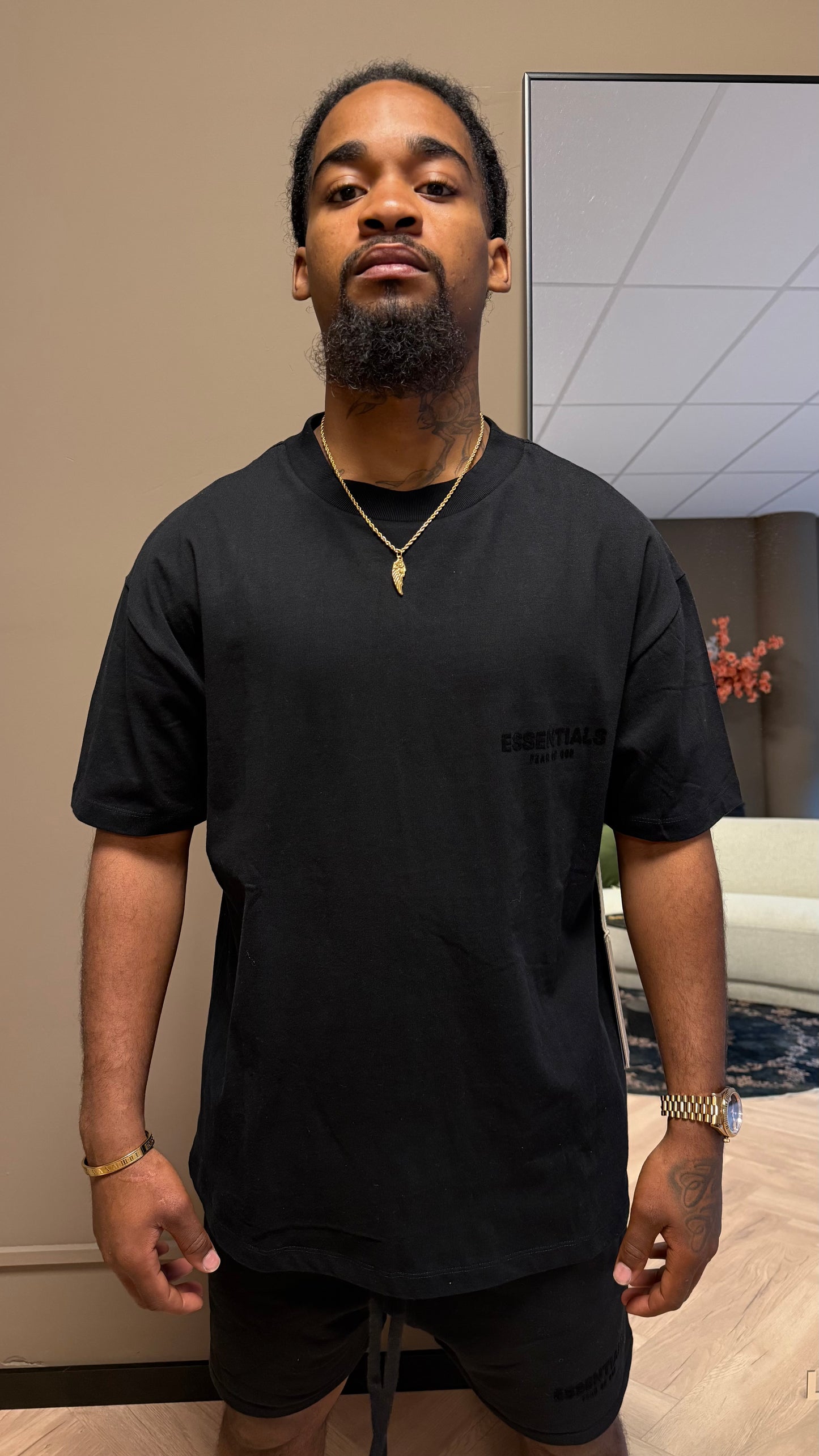 Essentials Stretch Limo T-Shirt Zwart