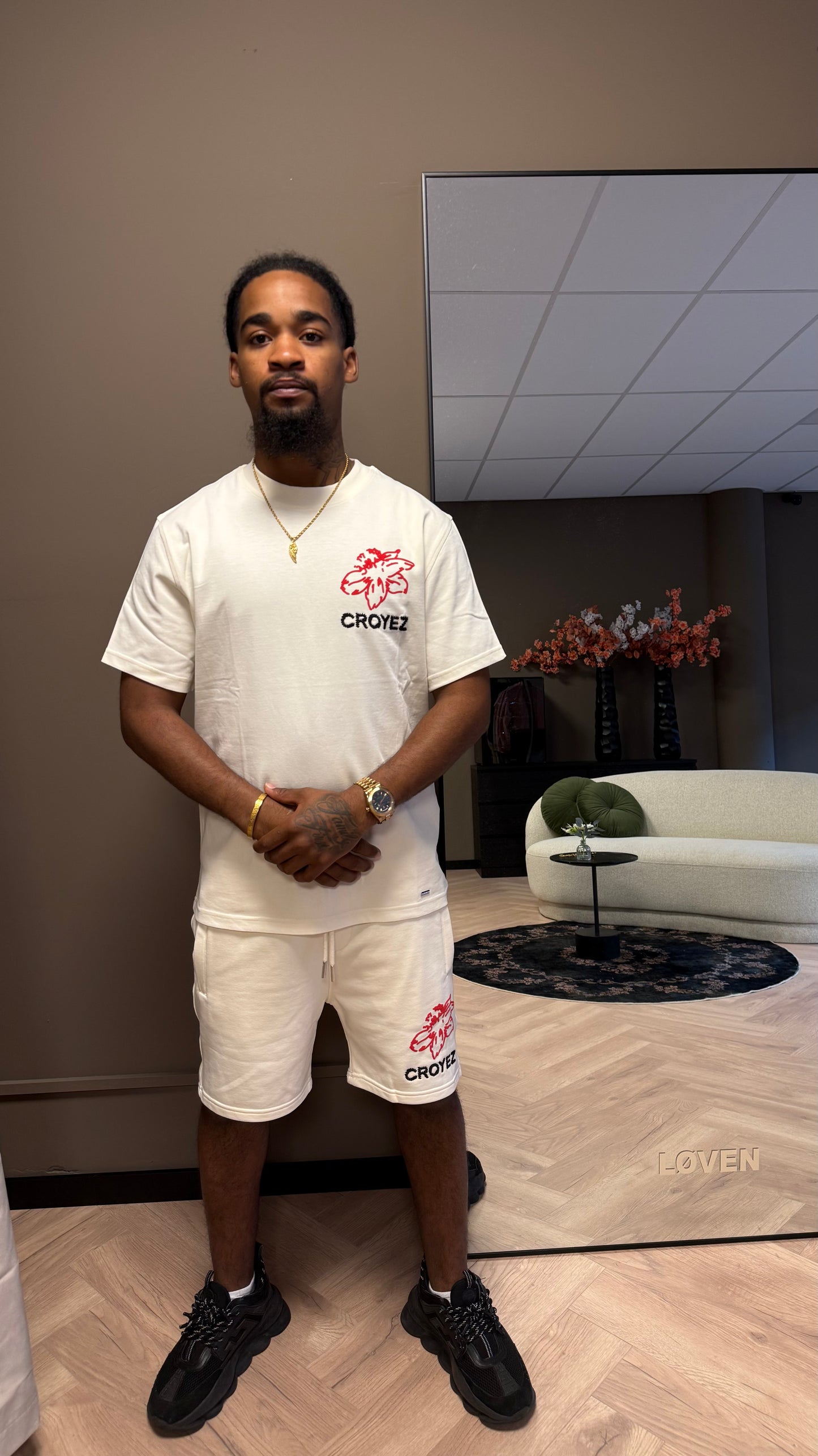 Croyez Gardener Shorts Off-White