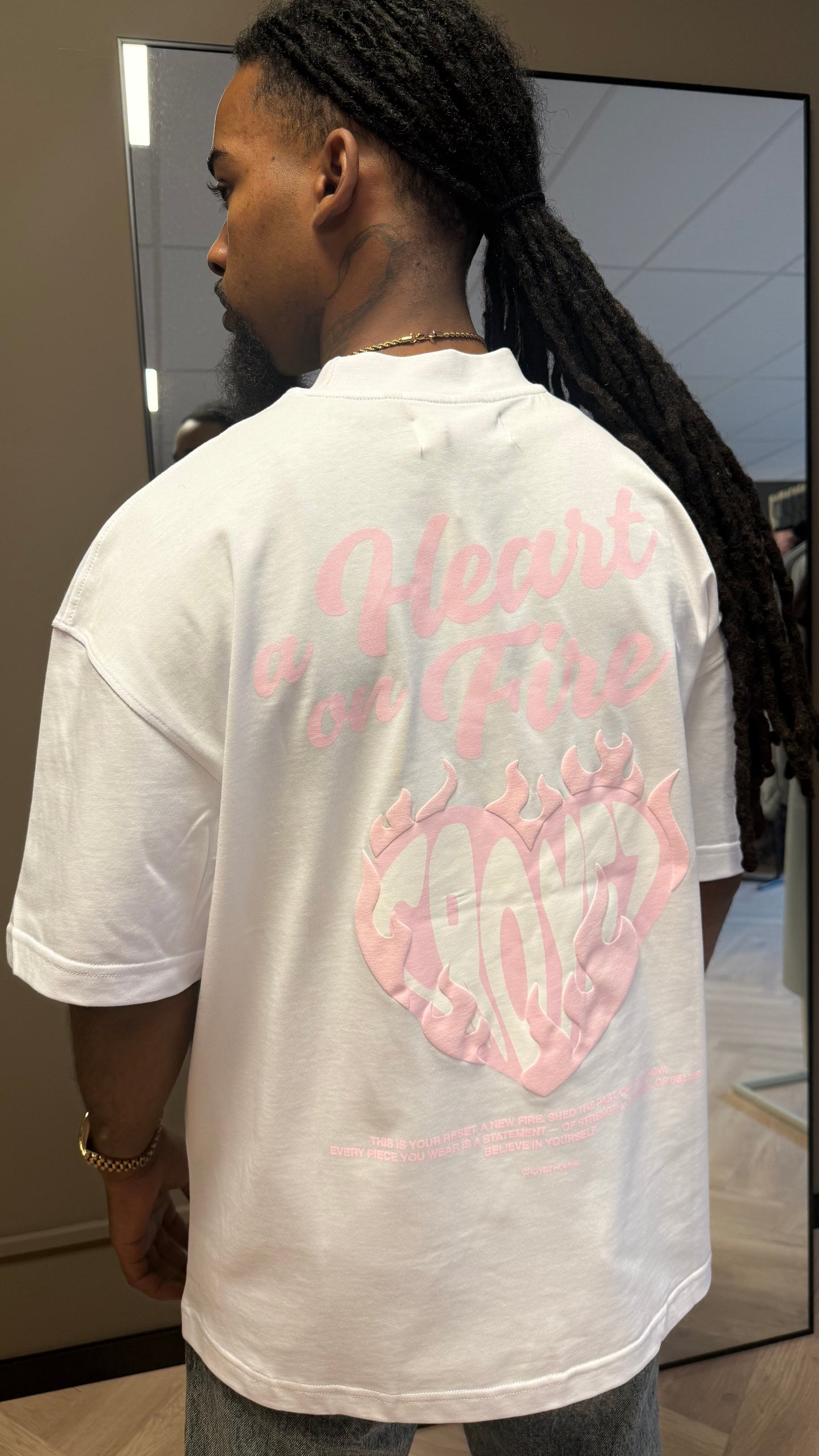 Croyez Heart On Fire Longsleeve White/Pink