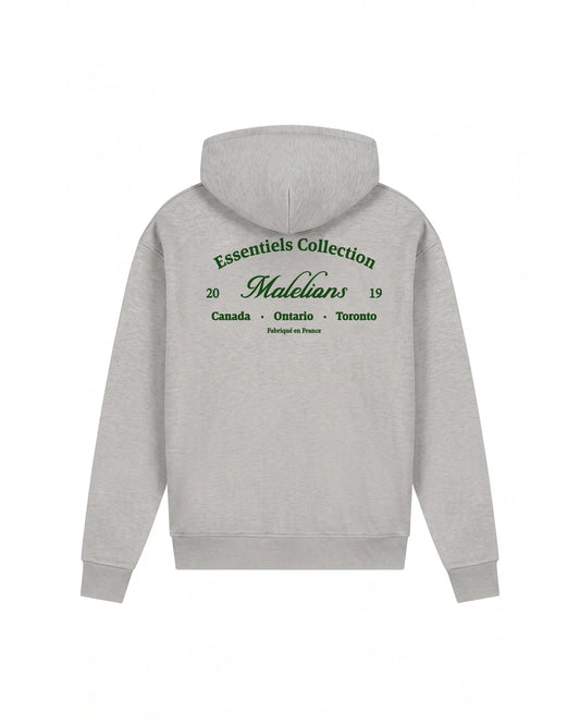 Malelions Men Marina Zip Hoodie Grey Melange