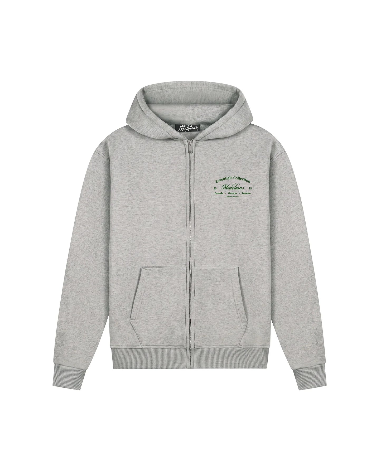 Malelions Men Marina Zip Hoodie Grey Melange