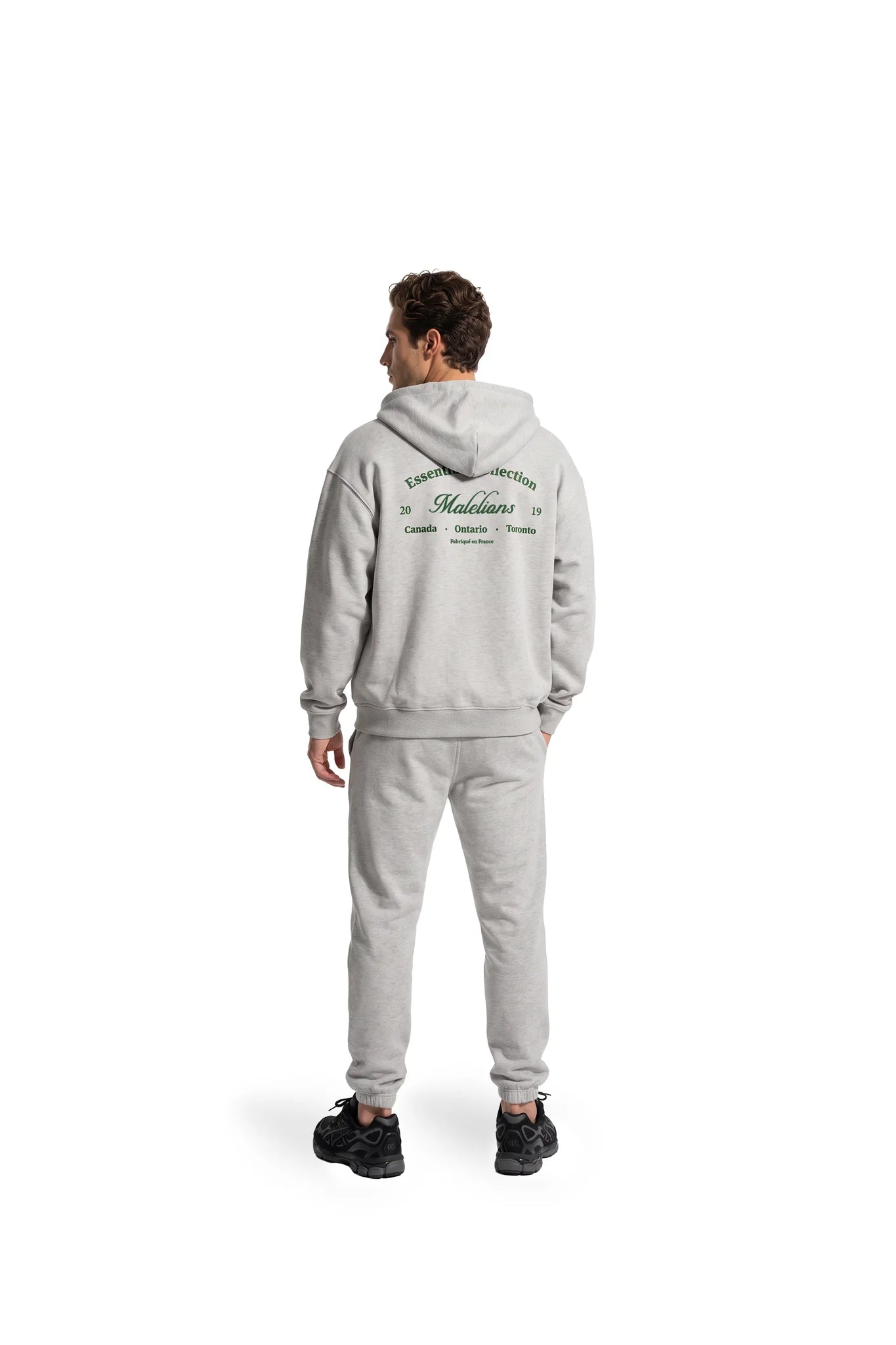 Malelions Men Marina Zip Hoodie Grey Melange