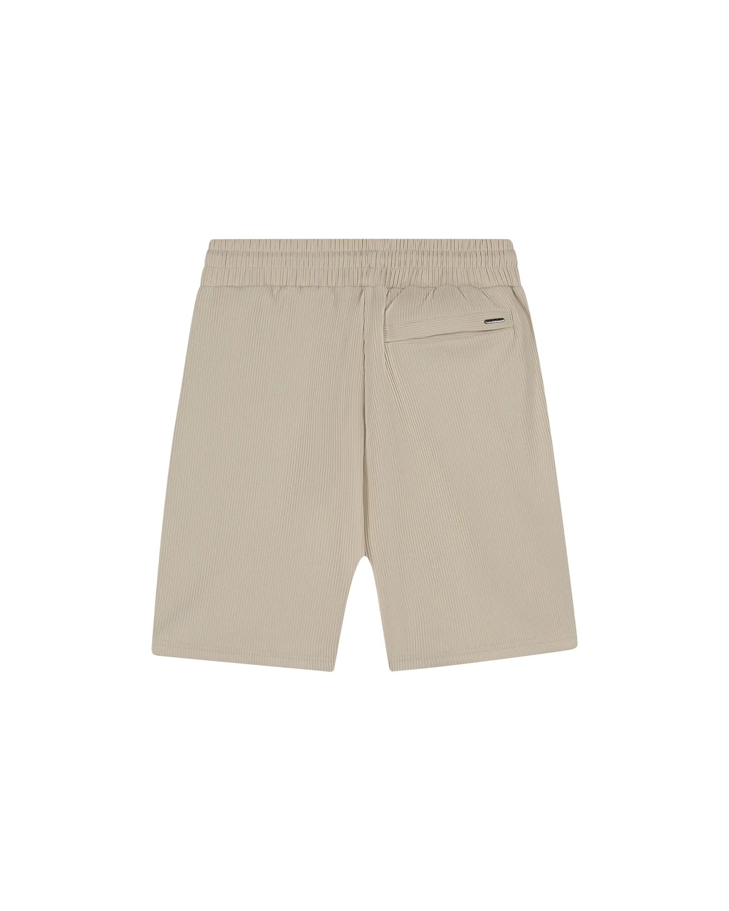 Malelions Men Ribbed Shorts - Light Taupe