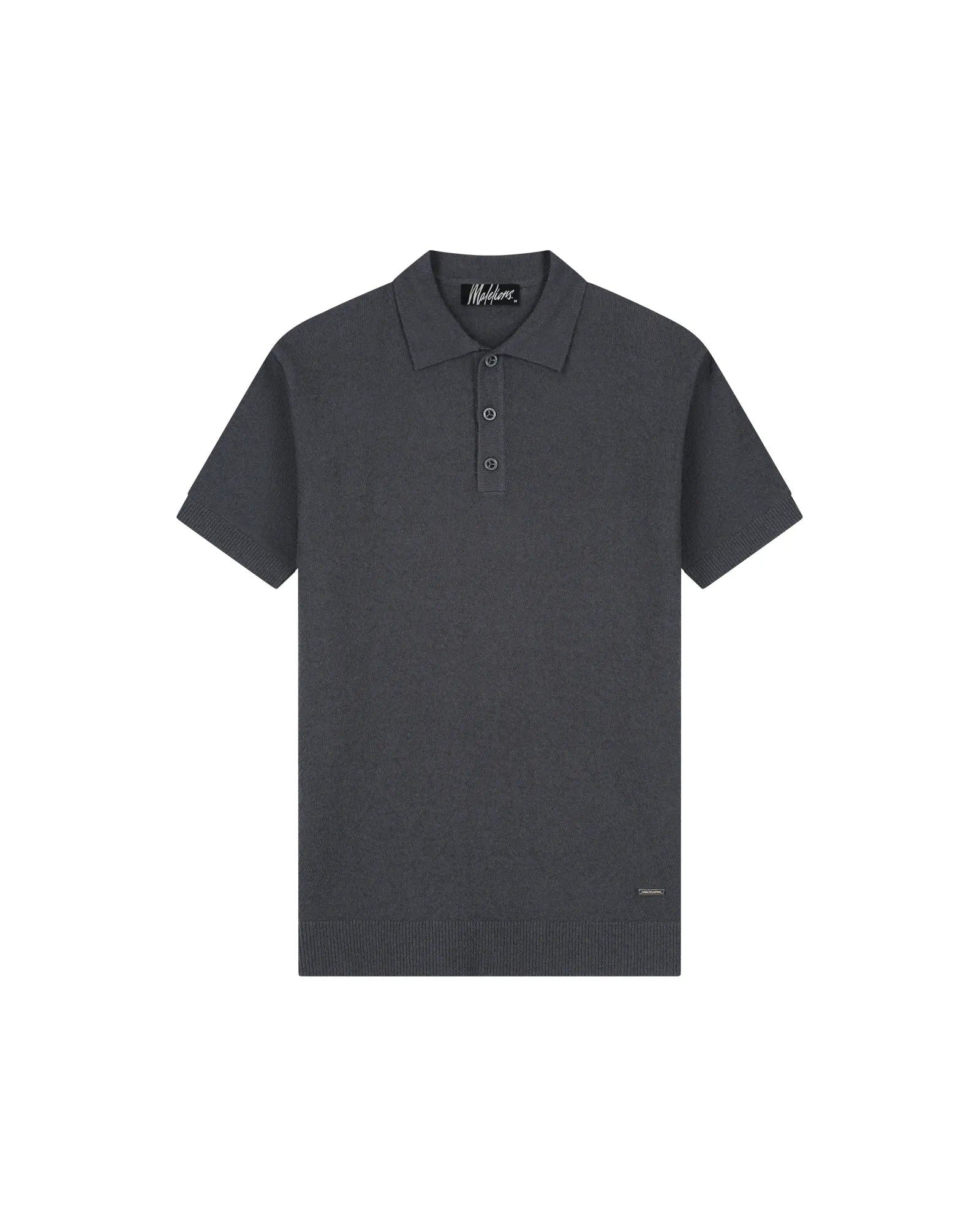 Malelions Men Bouclé Polo - Antra Grey
