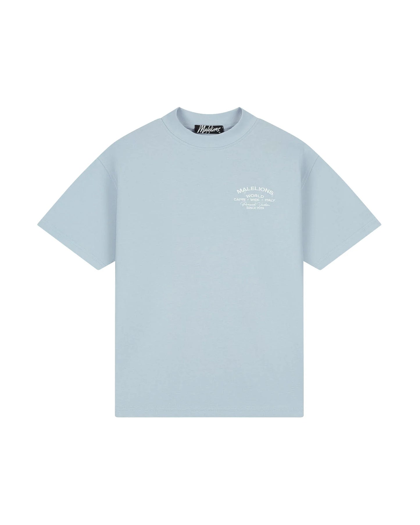 Malelions Men Permanent Vacation T-Shirt Ice Blue