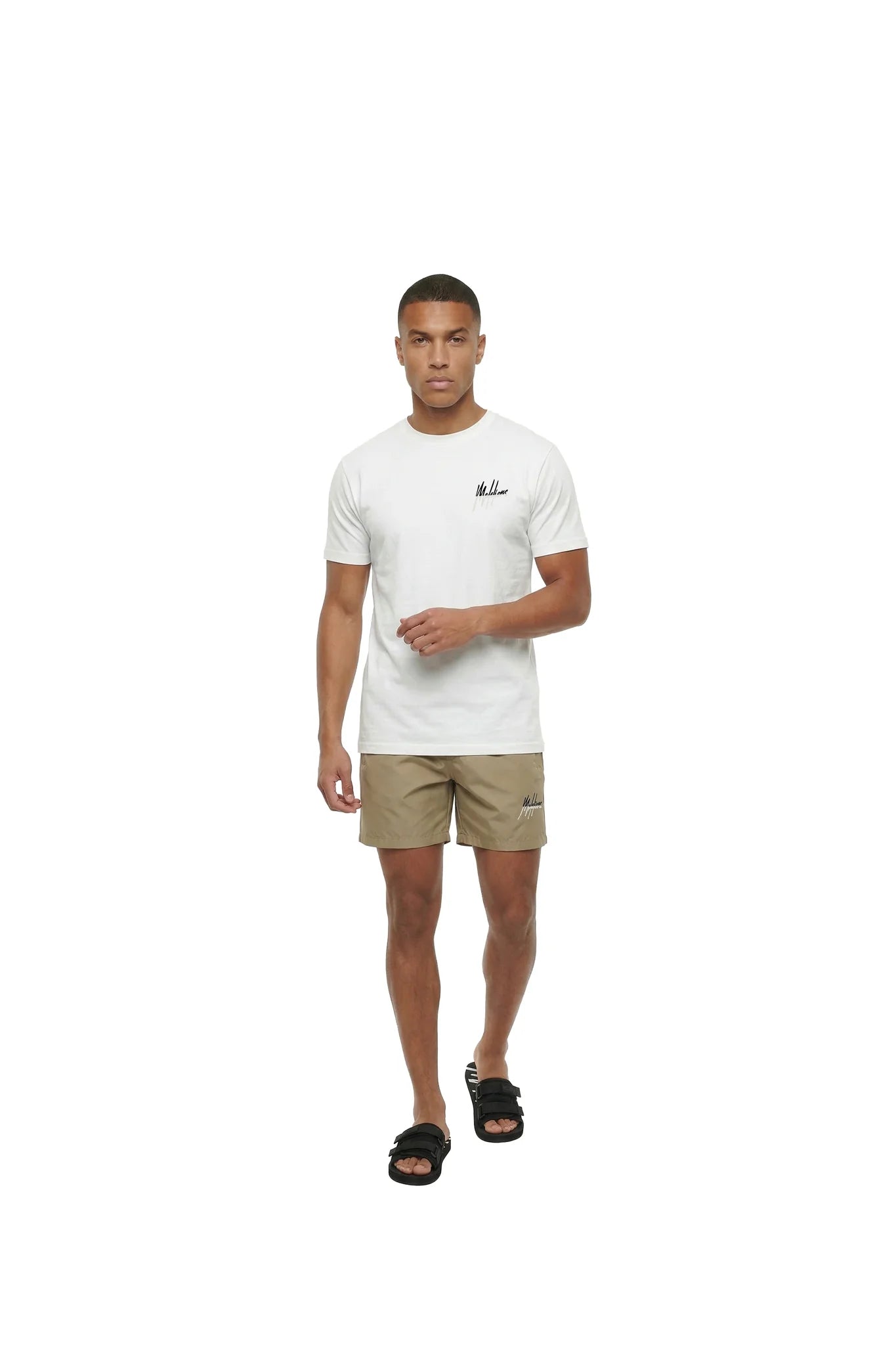 Malelions Men Split T-Shirt White