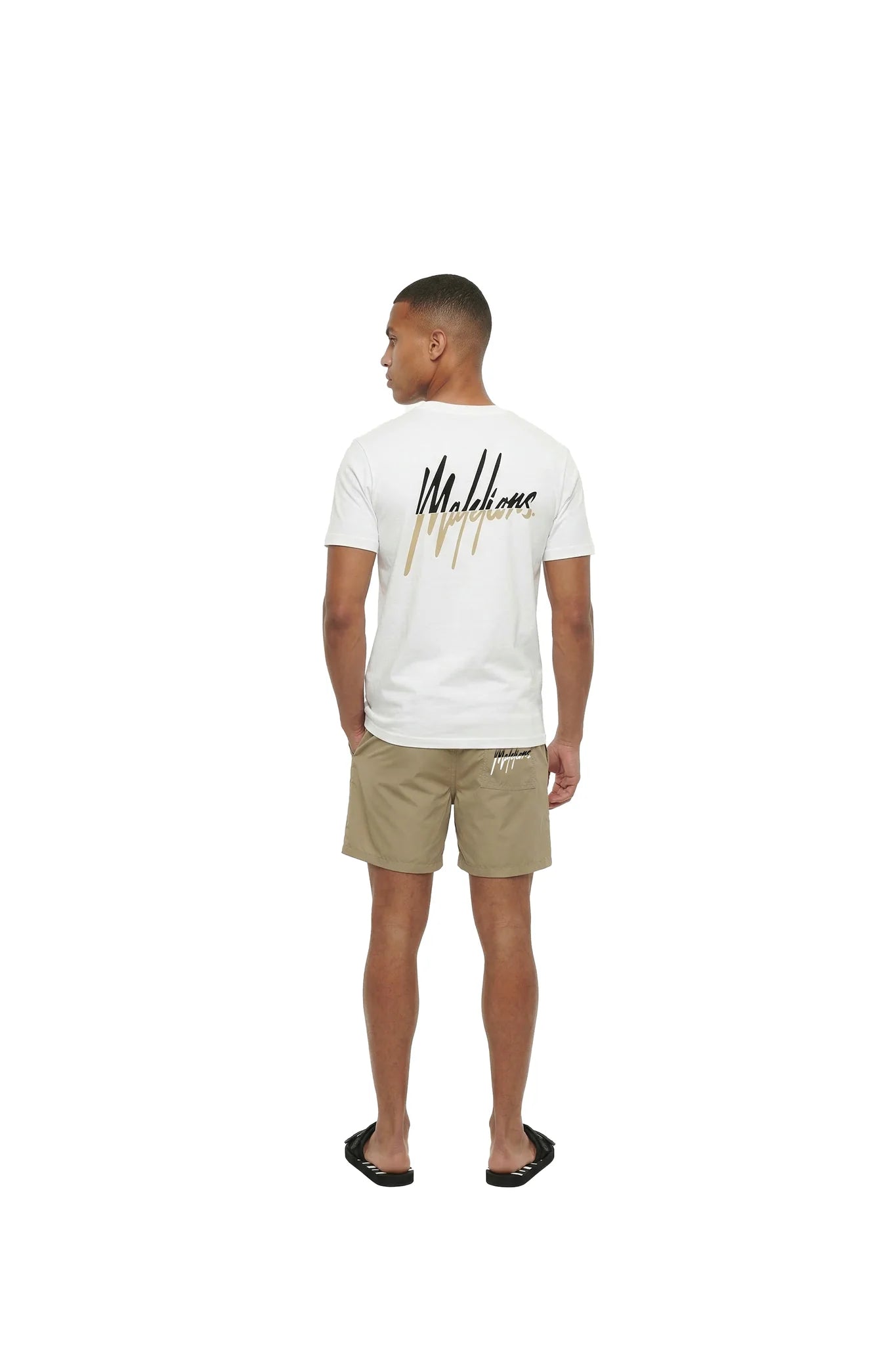 Malelions Men Split T-Shirt White