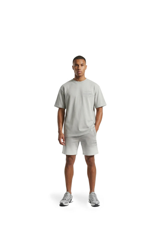 Malelions Men sprayed Social Club T-Shirt Pearl grey