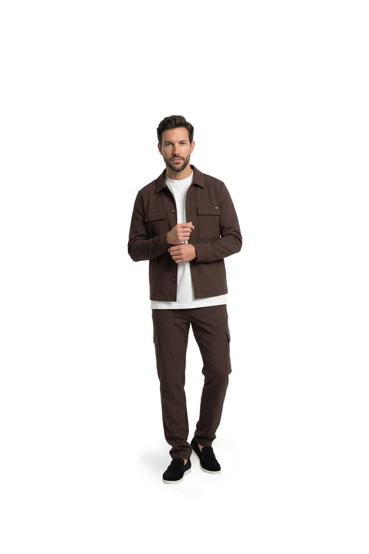 Malelions Premium Blend Overshirt - Brown