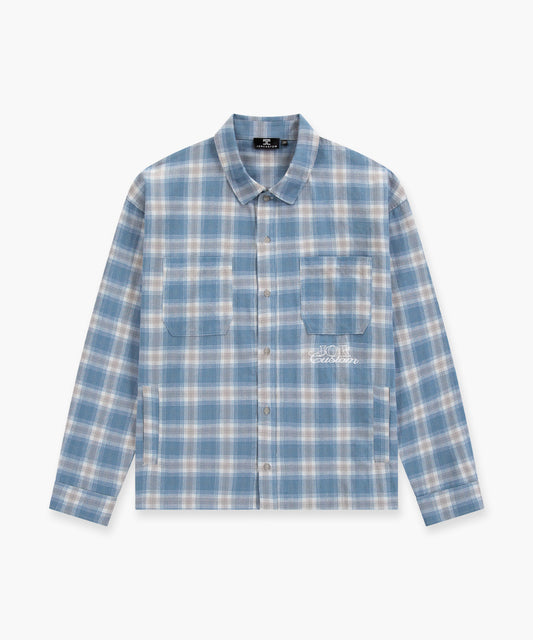 JorCustom Flannel Overshirt BountyBlue