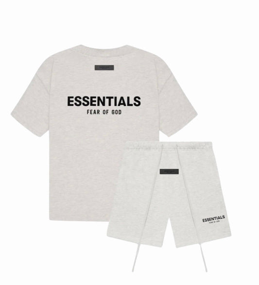 Essentials Light Oatmeal T-Shirt Grey