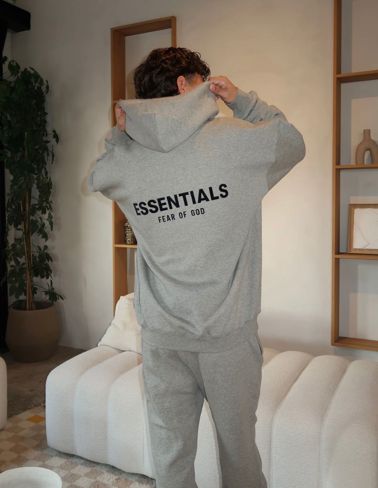 Essentials Dark Oatmeal Hoodie