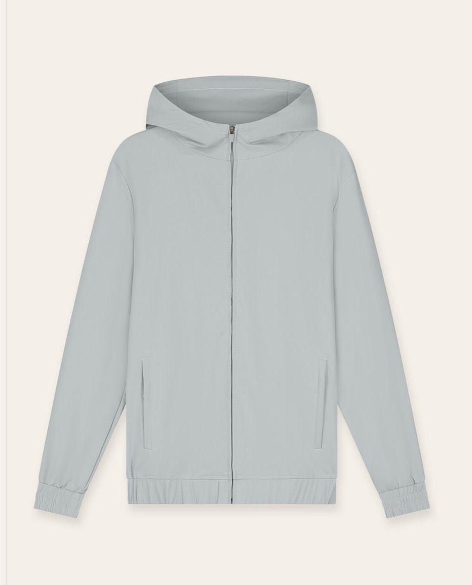 TriD´oro Tracksuit Jacket with Hood - Light Grey