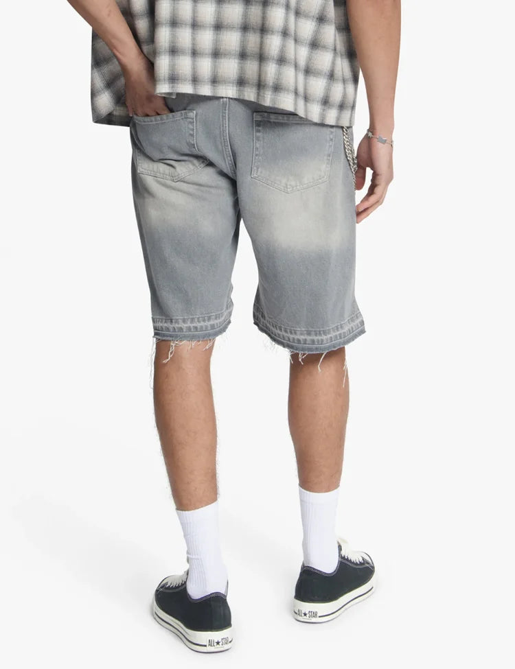 Croyez CD2 Stepped Hem Short - Light Grey